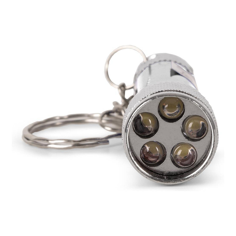 Entac Taschenlampe 5LED Schlüsselanhänger Silber