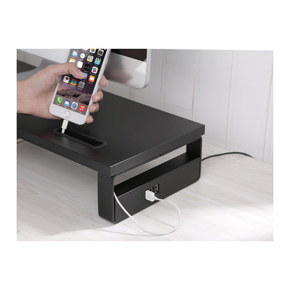Equip Monitortischerhöhung 3xUSB2.0/Handyhalter 15Kg schwarz retail