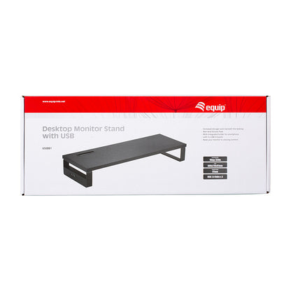 Equip Monitortischerhöhung 3xUSB2.0/Handyhalter 15Kg schwarz retail