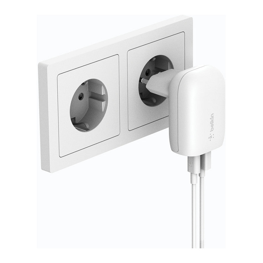 Belkin Power Adapter USB-C und USB-A, Weiß, 37W
