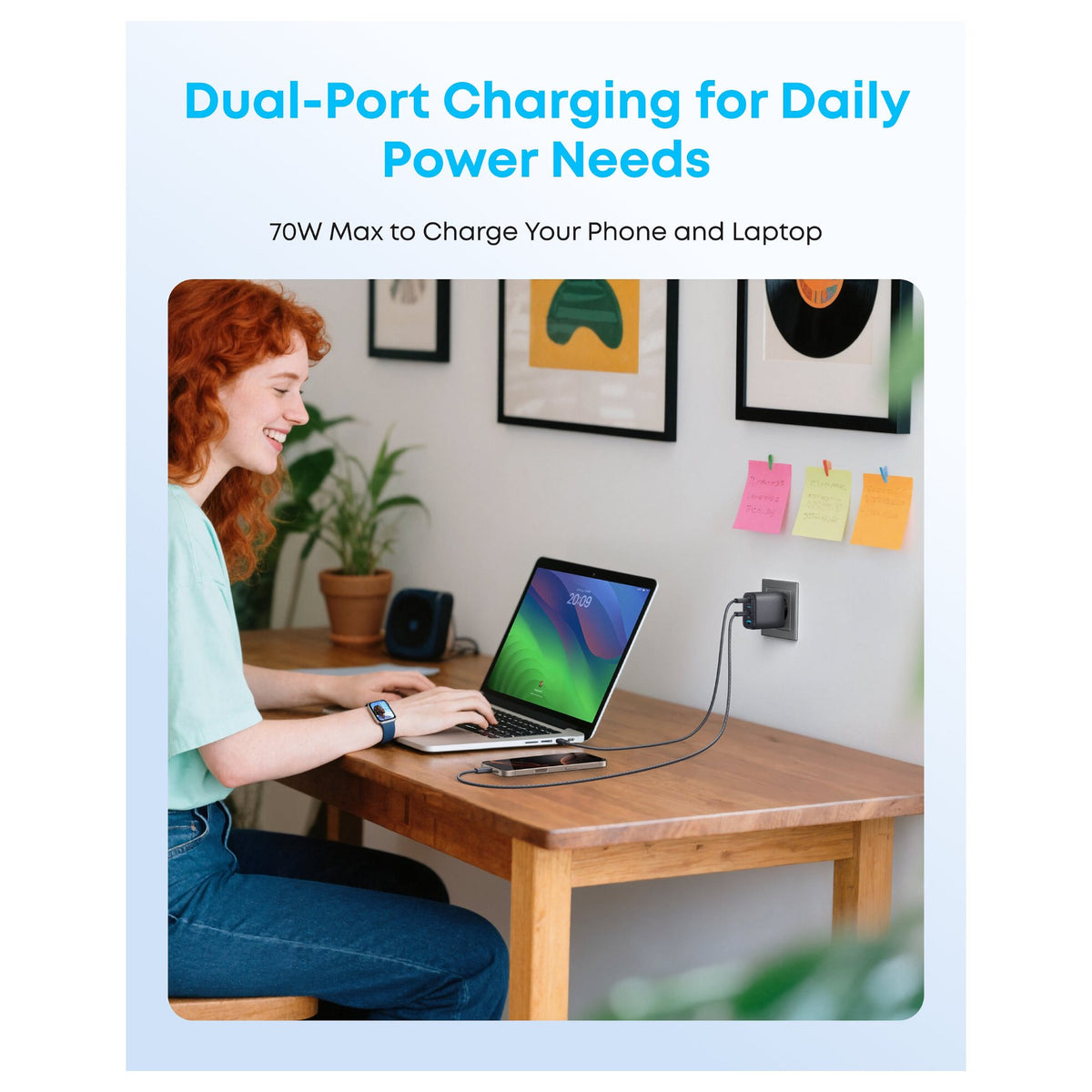 ANKER Zolo Charger 70W Ladegert 3x USB-C 1x USB-A dunkelgrau