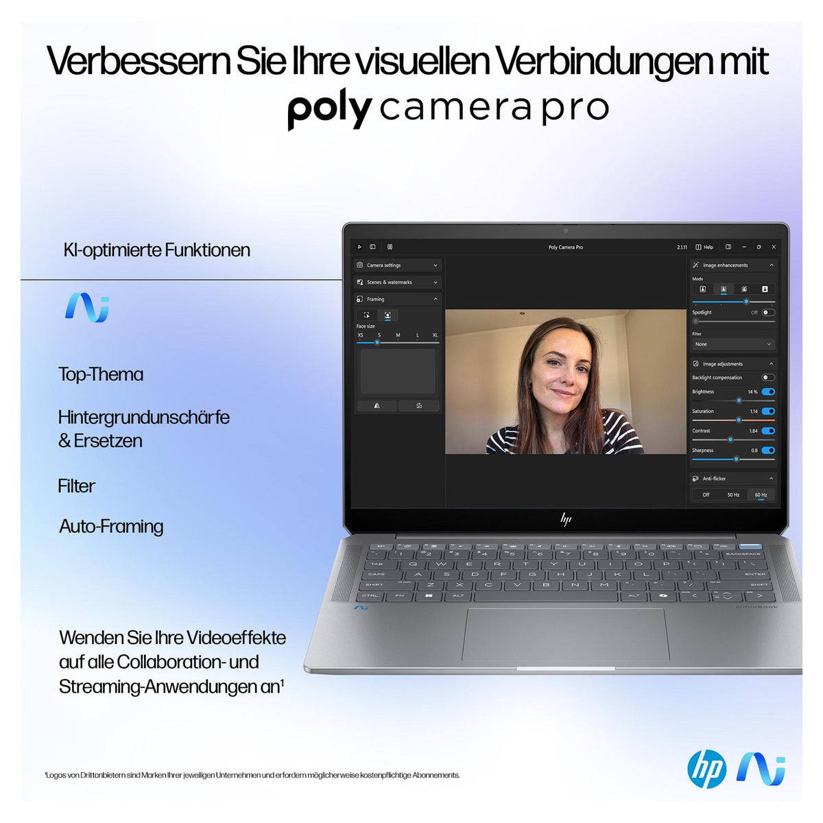 HP OmniBook Ultra AI PC 14-fd0192ng RYZ AI 9 365/16GB/2TBSSD/W11 Home Touch