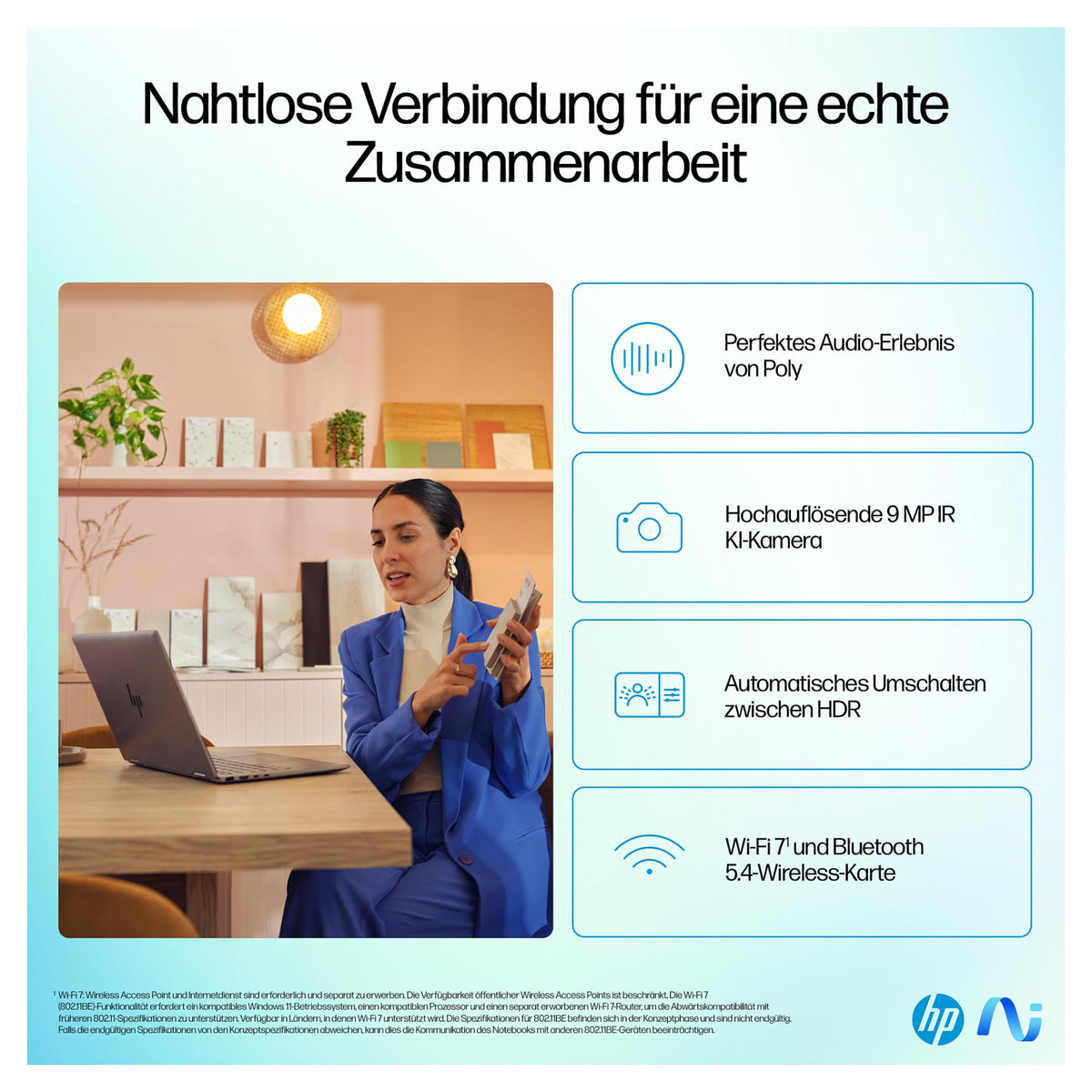 HP OmniBook Ultra Flip 14-fh0174ng inkl. HDMI Adapter & Pen CU 7 258V/32GB/2TBSSD/W11 Home Touch