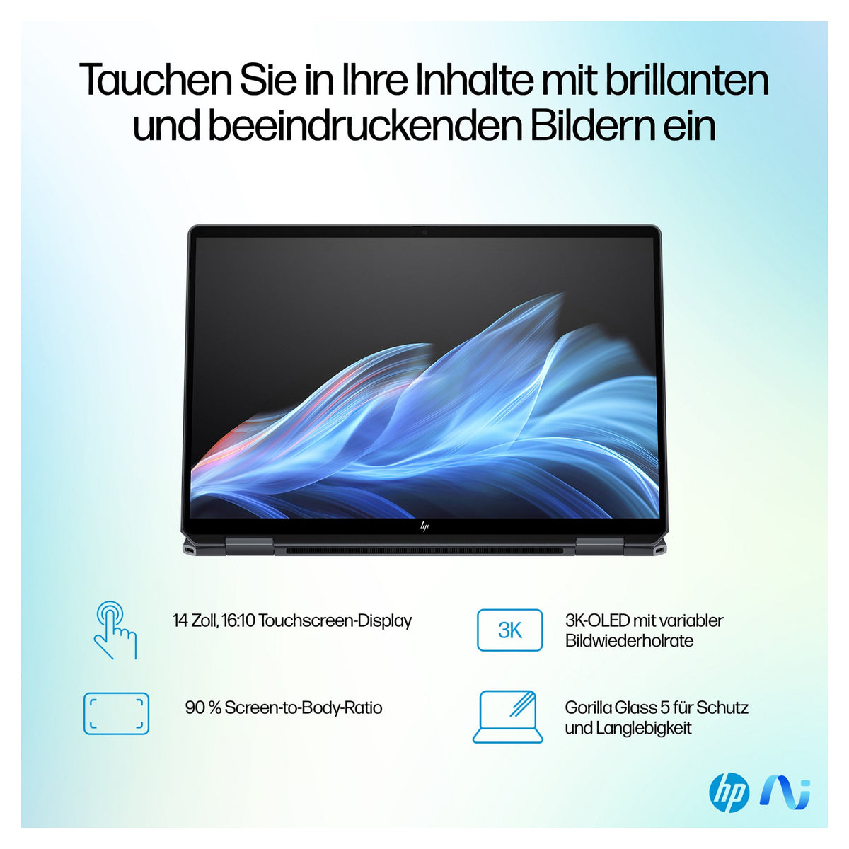 HP OmniBook Ultra Flip 14-fh0174ng inkl. HDMI Adapter & Pen CU 7 258V/32GB/2TBSSD/W11 Home Touch