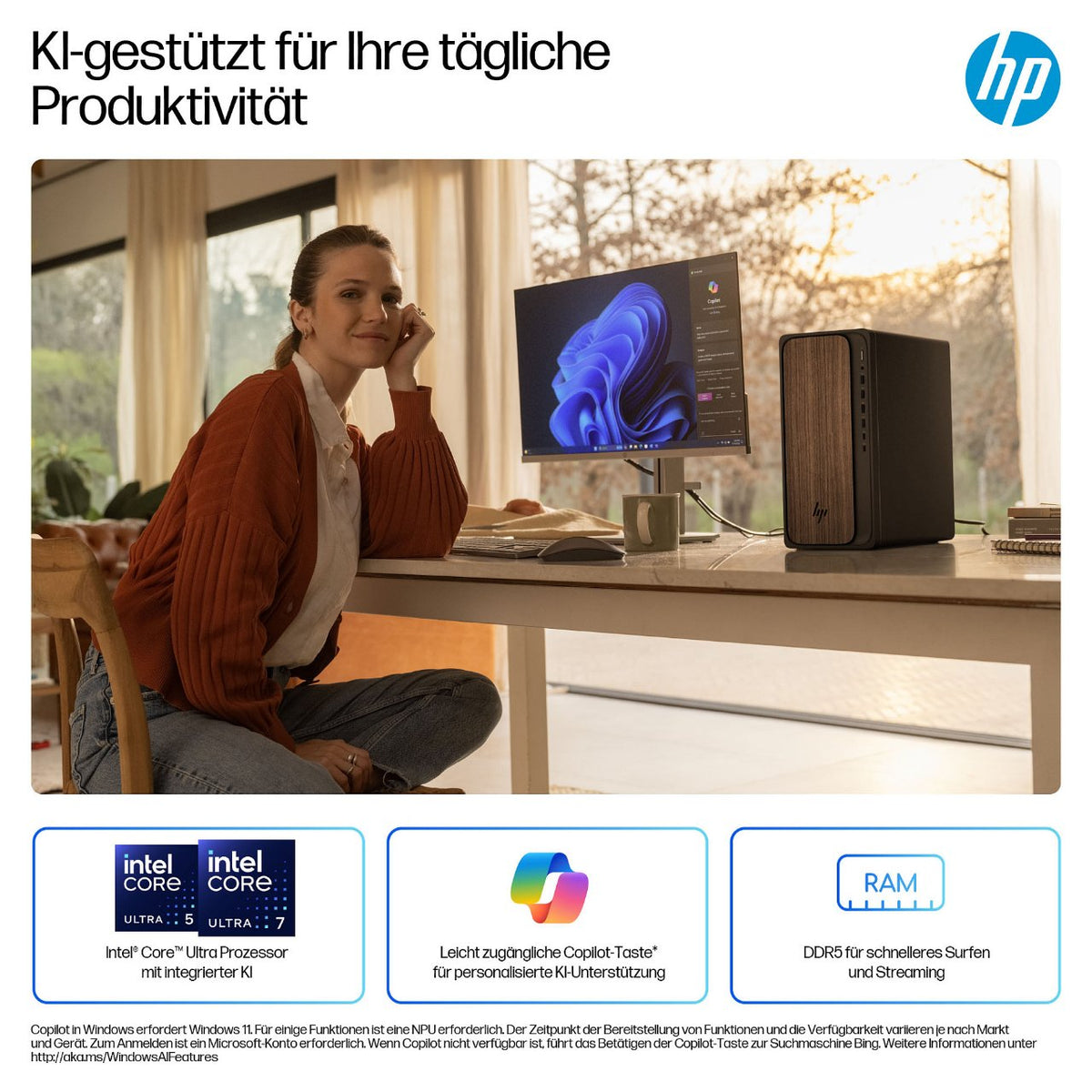 HP Omnidesk Desktop PC M03-0177ng CU7 265/32GB/1TBSSD/W11 Home
