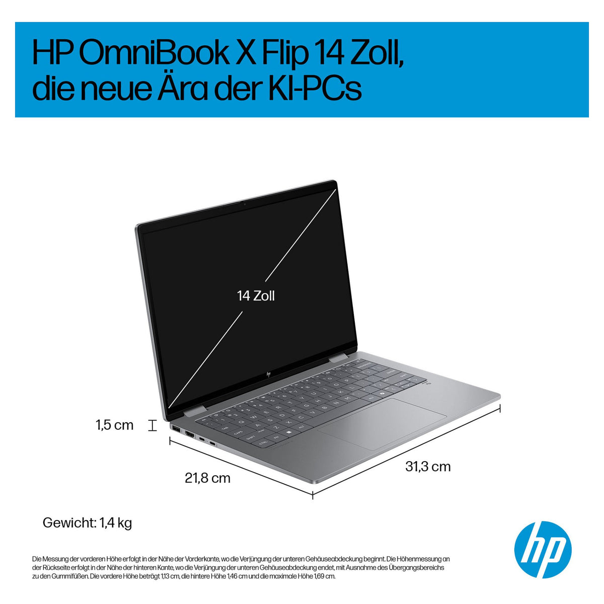 HP OmniBook X Flip 14-fm0173ng CU7 256V/16GB/512SSD/W11 Home Touch