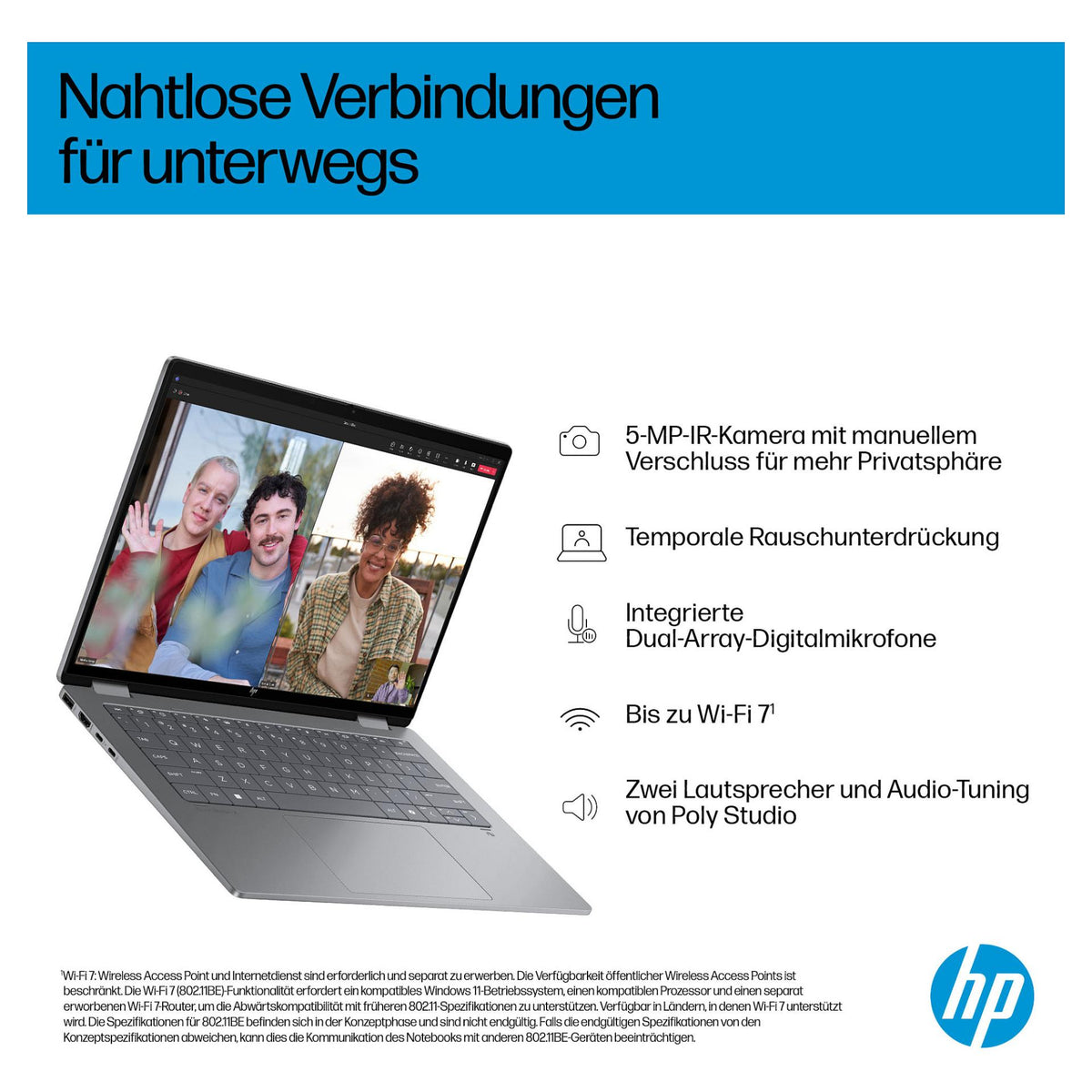 HP OmniBook X Flip 14-fm0173ng CU7 256V/16GB/512SSD/W11 Home Touch