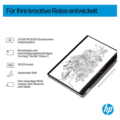 HP OmniBook X Flip 14-fm0173ng CU7 256V/16GB/512SSD/W11 Home Touch