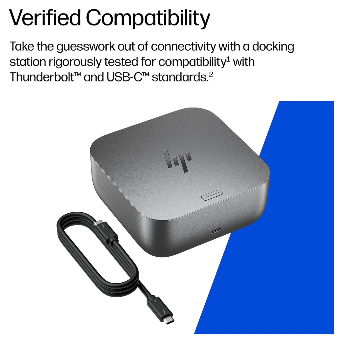 D HP Thunderbolt 4 100W G6 Dock TBT4 HDMI RJ-45 2xUSB-C 2xDP 3xUSB UK Plug