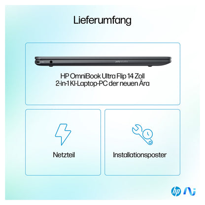 HP OmniBook Ultra Flip 14-fh0173ng inkl. HDMI Adapter & Pen CU7 258V/32GB/1TBSSD/W11 Home Touch