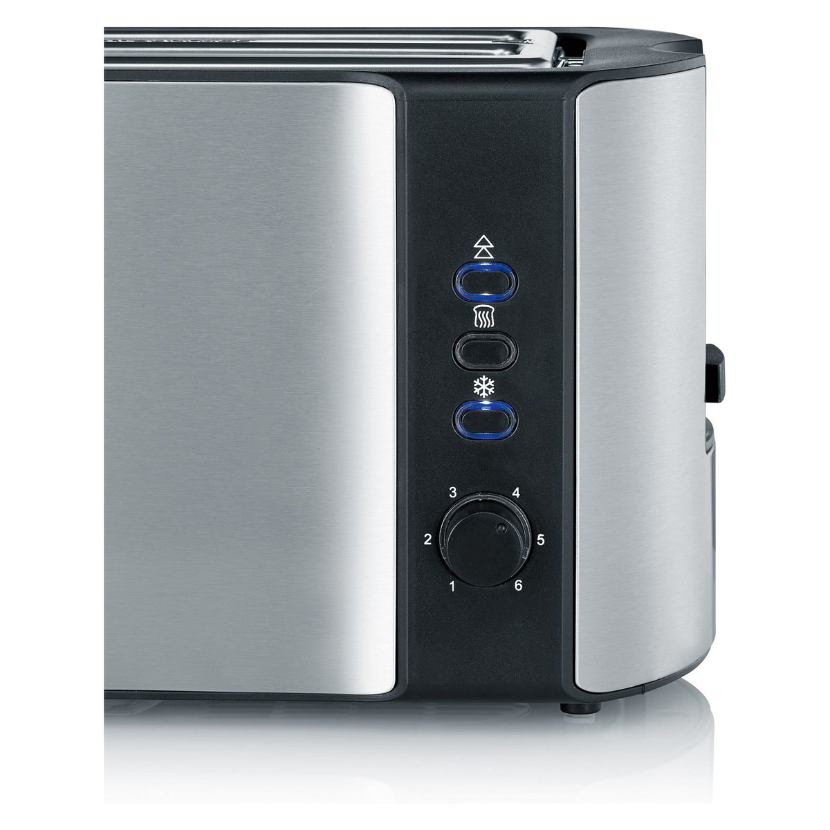 Automatik-Langschlitztoaster AT 2590 (edelstahl/schwarz, 1.400 Watt, fr 4 Scheiben Toast)