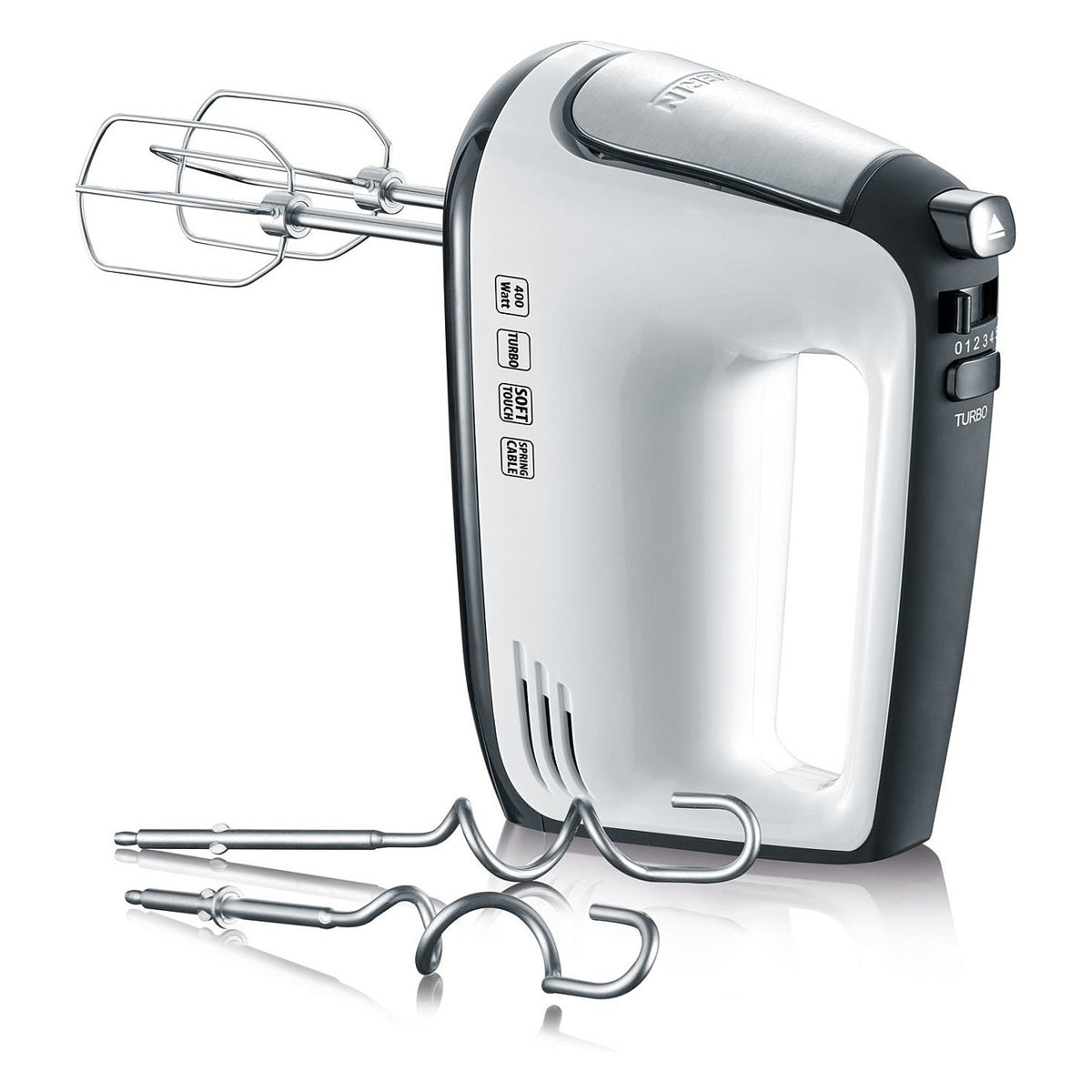 Handmixer HM 3830 (wei/schwarz, 400 Watt)