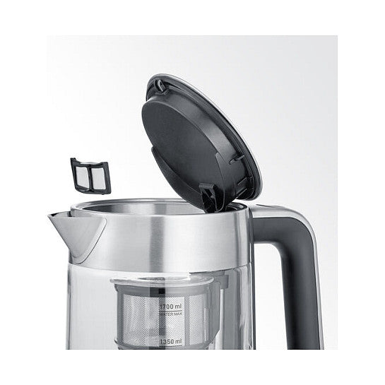Teekocher Professional WK 3422 (edelstahl (gebrstet)/schwarz, 1,7 Liter)
