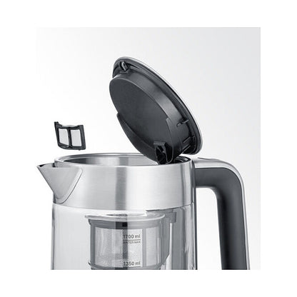 Teekocher Professional WK 3422 (edelstahl (gebrstet)/schwarz, 1,7 Liter)