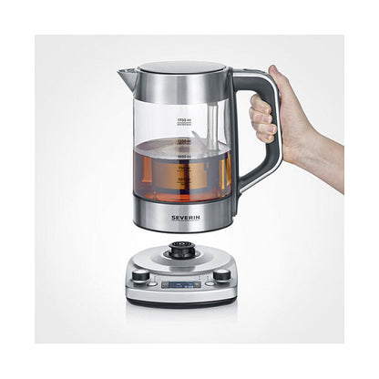Teekocher Professional WK 3422 (edelstahl (gebrstet)/schwarz, 1,7 Liter)