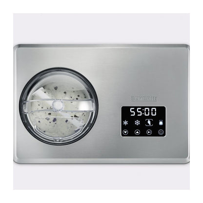 2-in-1 Eismaschine EZ 7405, mit Joghurtfunktion (edelstahl (gebrstet), fr 2.000ml Eiscreme, 180 Watt Kompressor)