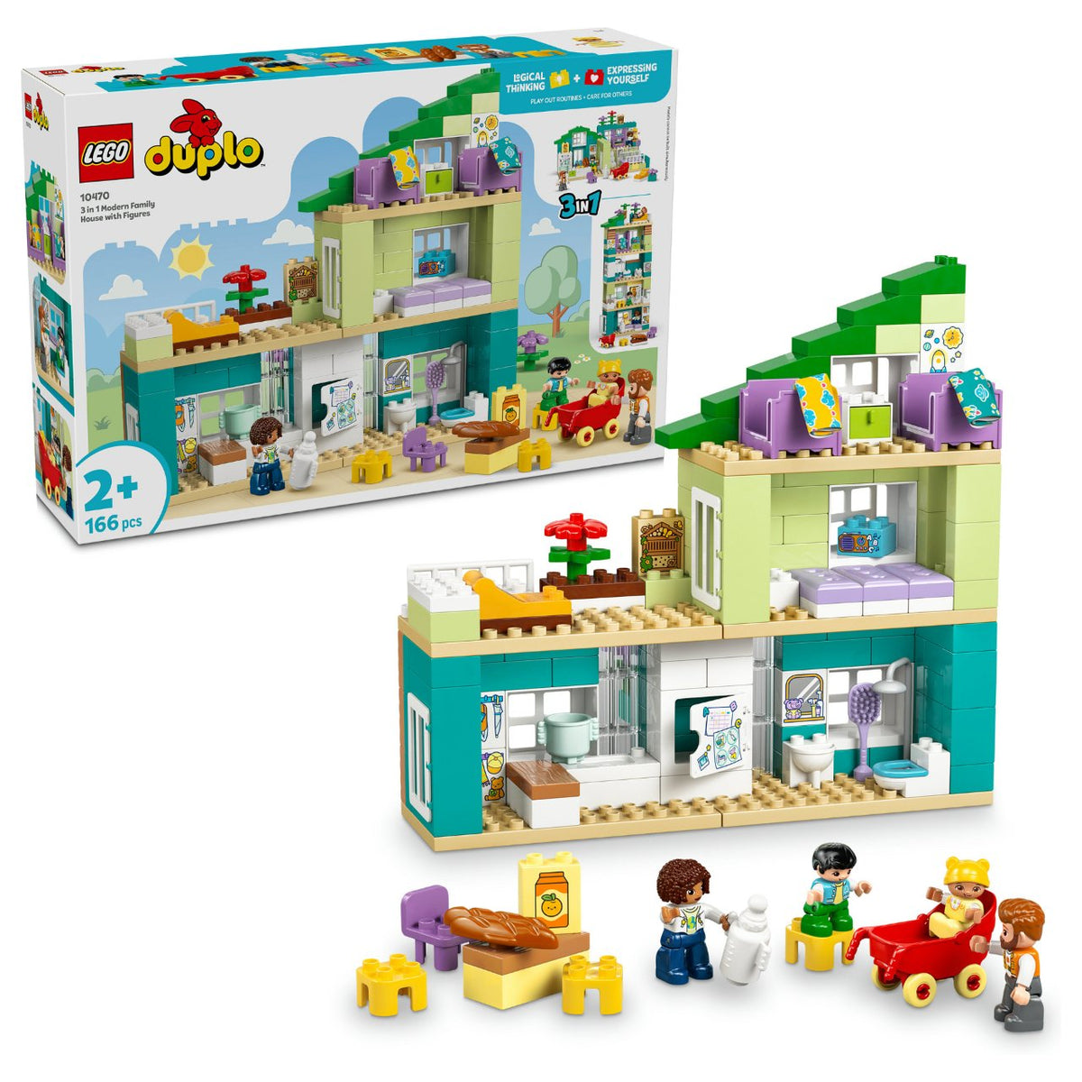 10470 DUPLO Town Modernes Familienhaus mit Figuren - 3-in-1-Set