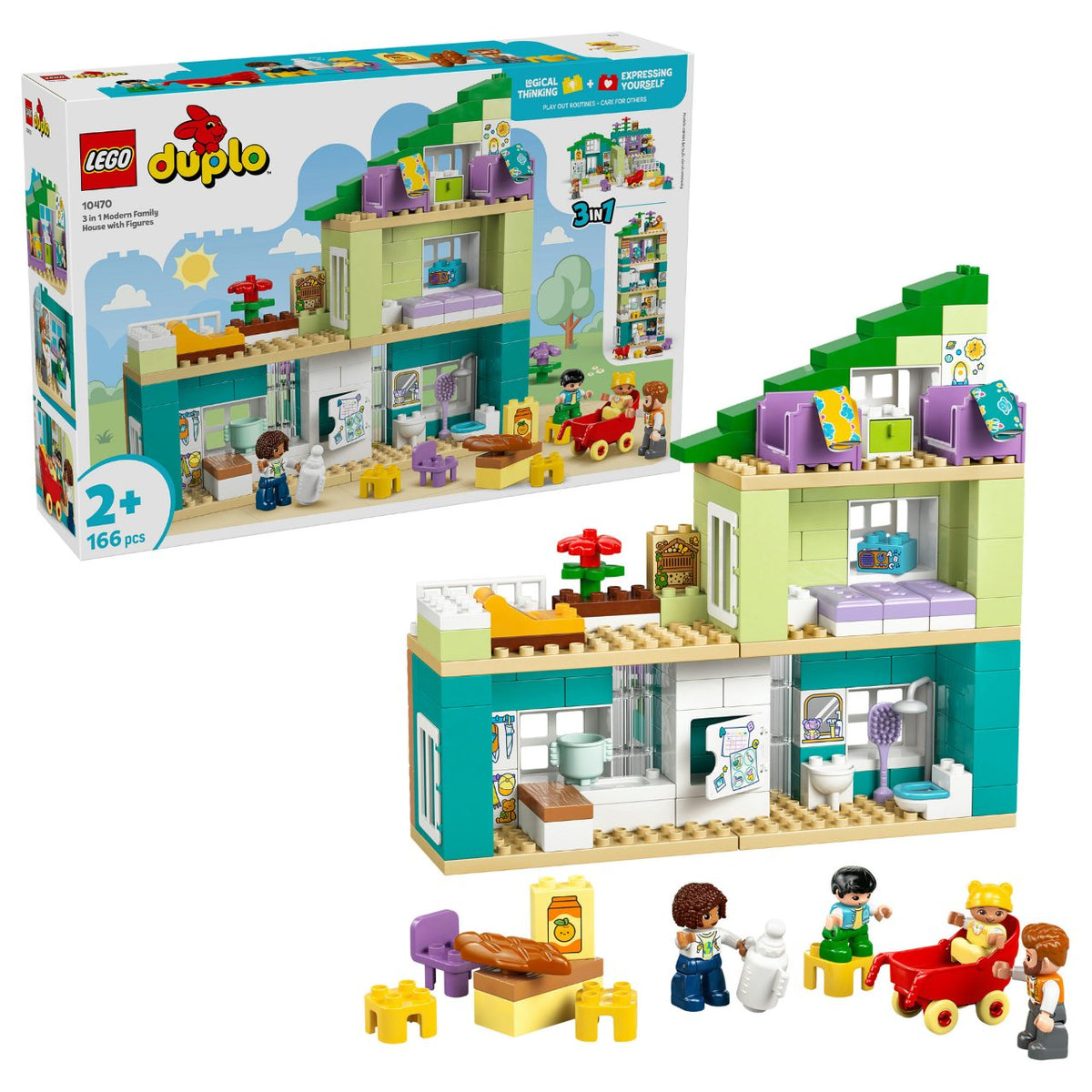 10470 DUPLO Town Modernes Familienhaus mit Figuren - 3-in-1-Set