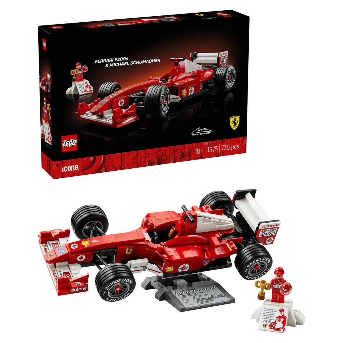 11375 Icons Ferrari F2004 und Michael Schumacher