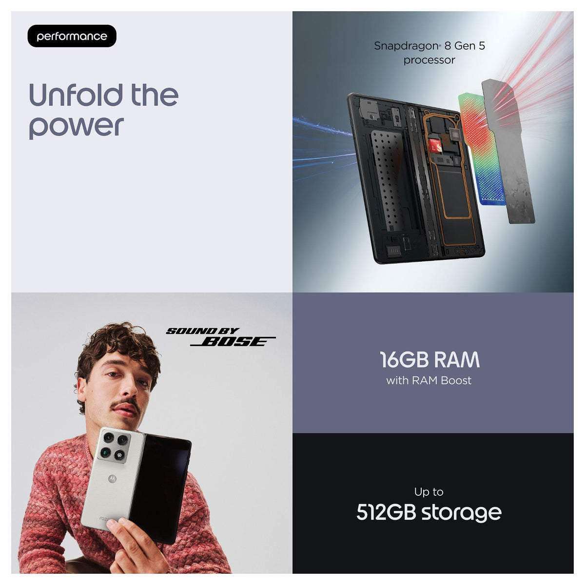 Motorola Razr Fold (16-512 GB) Lily White