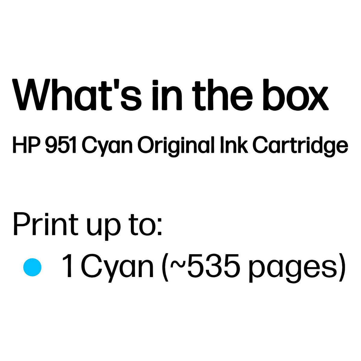 HP 951 Cyan Officejet Ink Cartridge