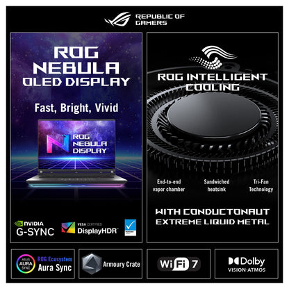 ASUS ROG Zephyrus G16 GU605CX-QR106W CU9 285H/32GB/2TBSSD/RTX5090/W11 Home