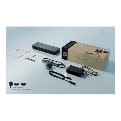 D I-TEC Thunderbolt 4 Intelligent Dual Display DS 1x TB4 2x DP 1x GLAN 1x USB-C Gen2 3x USB-A Gen2 1x USB 2.0 1x Audio/Mic PD 90W KL