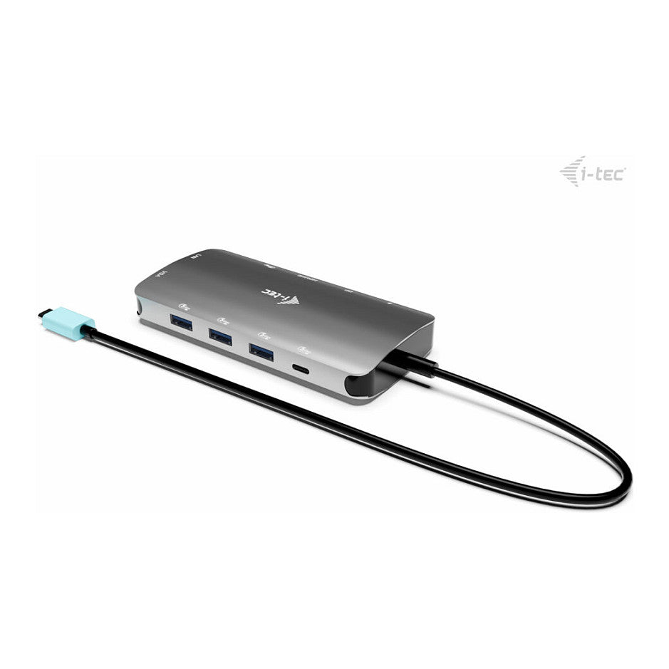 D I-TEC USB-C Metal Nano 3x Display Docking Station 1x DP 1x HDMI 1x VGA 1x GLAN 1x USB-C Gen1 4x USB-A Gen1 Power Delivery 100W