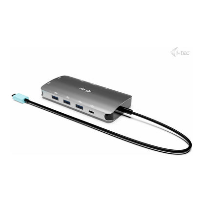 D I-TEC USB-C Metal Nano 3x Display Docking Station 1x DP 1x HDMI 1x VGA 1x GLAN 1x USB-C Gen1 4x USB-A Gen1 Power Delivery 100W