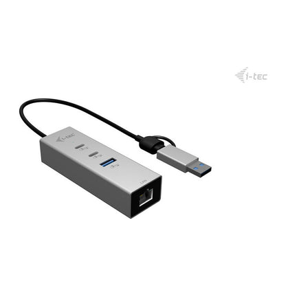 D I-TEC USB-C/USB-A Metal HUB 3 2x USB-C Gen1 1x USB-A Gen1 1x 2,5GLAN