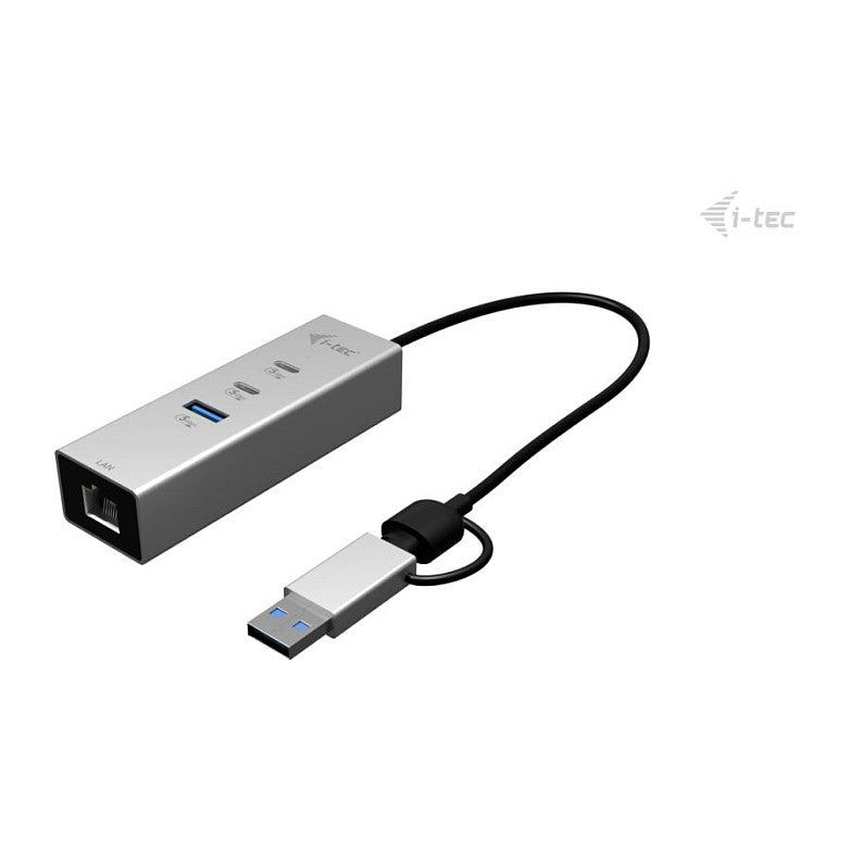 D I-TEC USB-C/USB-A Metal HUB 3 2x USB-C Gen1 1x USB-A Gen1 1x 2,5GLAN