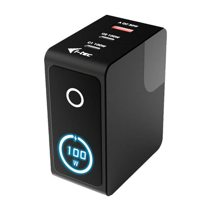 D I-TEC 100W Intelligent Multiport USB Charger 2x USB-C 1x USB-A LCD display