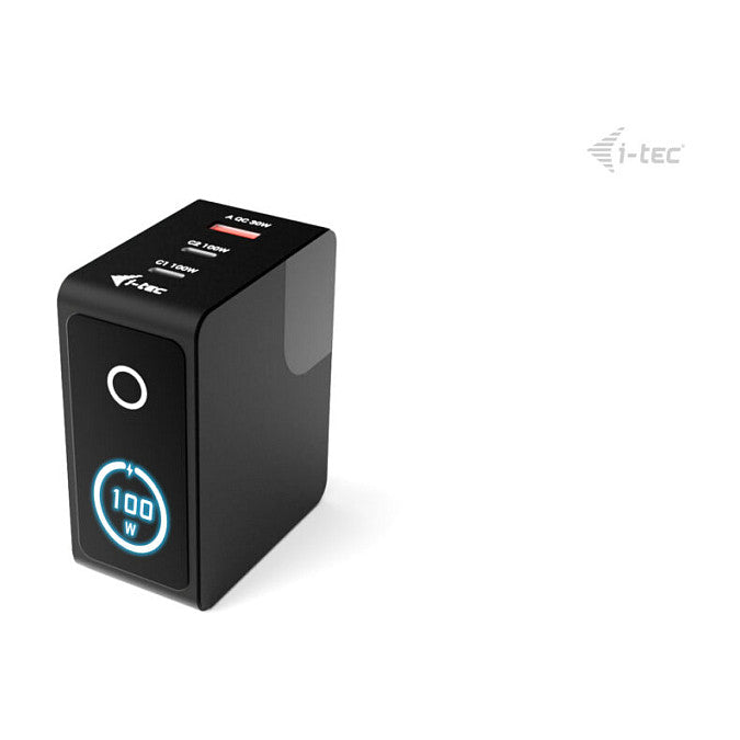 D I-TEC 100W Intelligent Multiport USB Charger 2x USB-C 1x USB-A LCD display