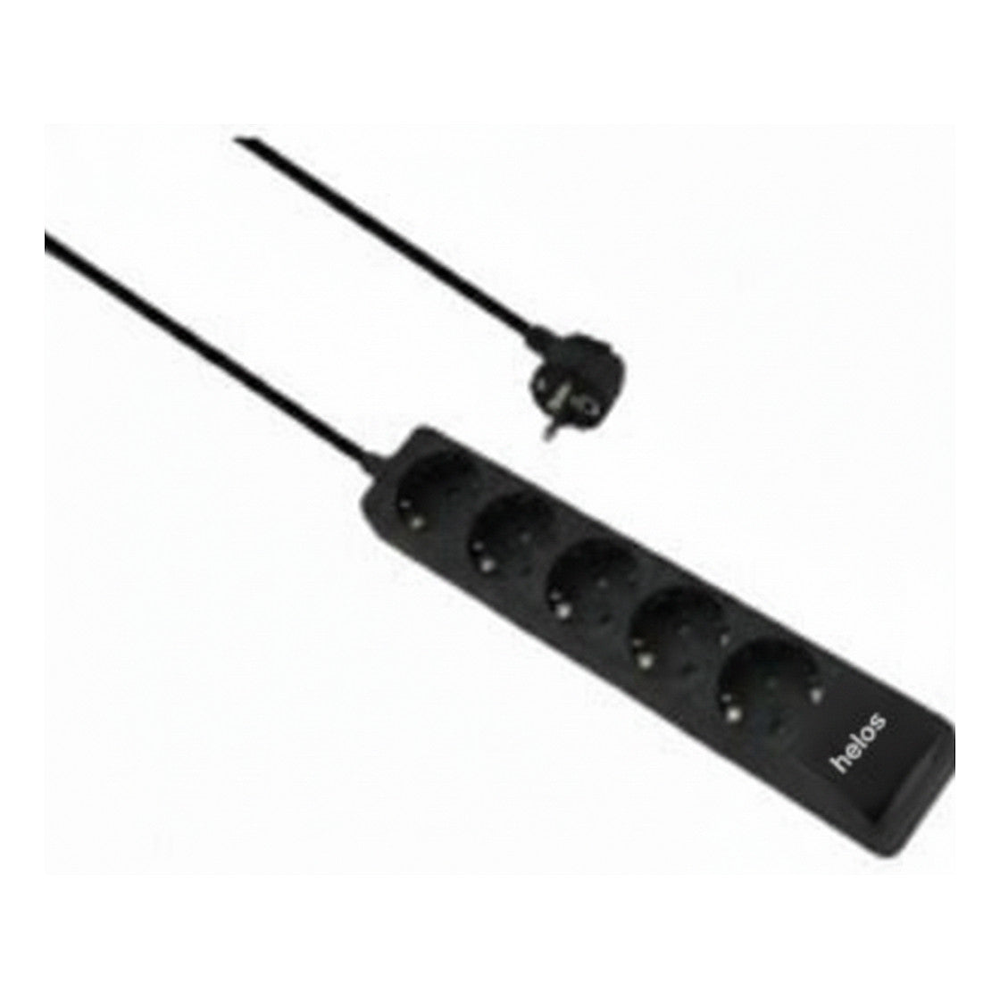 helos Steckdosenleiste CLASSIC, 6-fach, schwarz, 1,5m, ohne Schalter