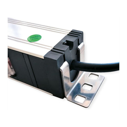 VALUE 19-Zoll-Steckdosenleiste 7fach mit berlastschutz, 1 HE, Schutzkontakt-Stecker, 2,8 m