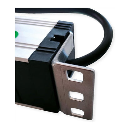 VALUE 19-Zoll-Steckdosenleiste 7fach mit berlastschutz, 1 HE, Schutzkontakt-Stecker, 2,8 m