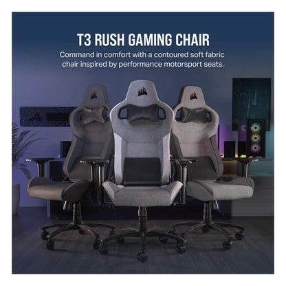 Corsair T3 Rush Gaming-Stuhl (grau/anthrazit, mit Stoffbezug (2023))