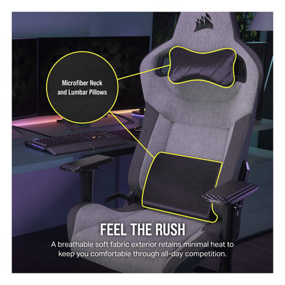 Corsair T3 Rush Gaming-Stuhl (grau/anthrazit, mit Stoffbezug (2023))