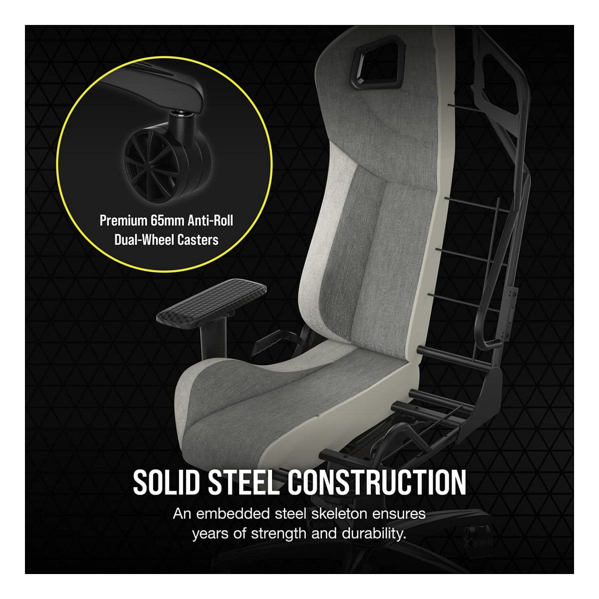 CORSAIR Gaming Stuhl Corsair T3 RUSH Gray/White (2023)