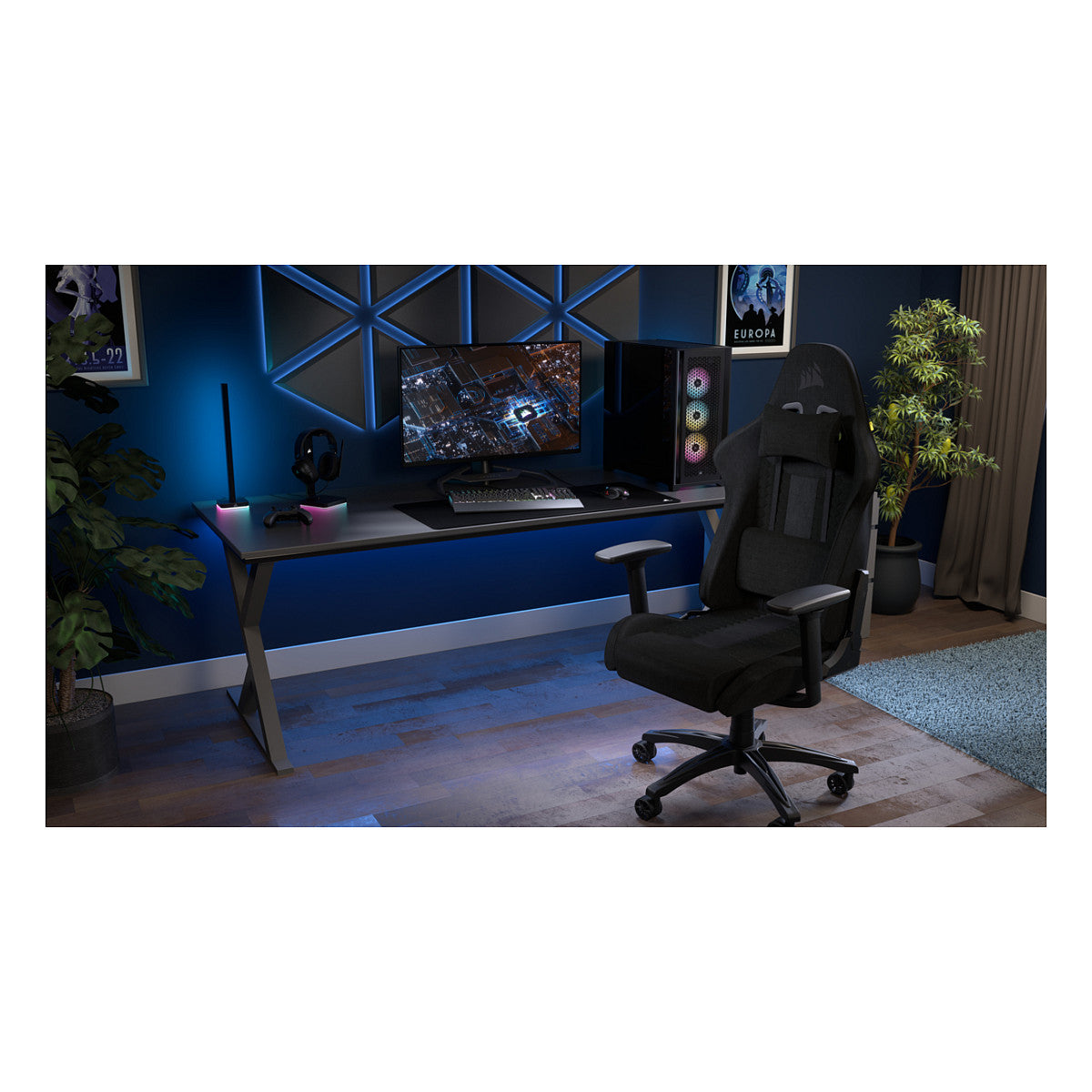 CORSAIR Gaming Stuhl TC100 RELAXED - Leatherette (Black)