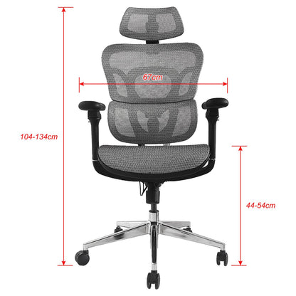 Equip Ergonomischer Bürostuhl+Kopf/Armstützen grau lite Retail