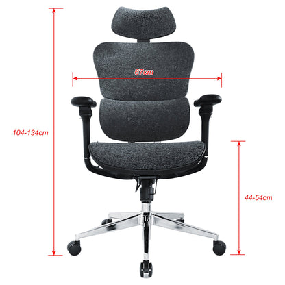 Equip Ergonomischer Bürostuhl+Kopf/Armstützen blau/schwarz lite Retail