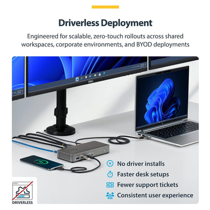 D StarTech 3X MONITOR USB-C DOCK 100W PD
