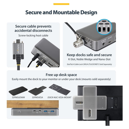 D StarTech 3X MONITOR USB-C DOCK 100W PD