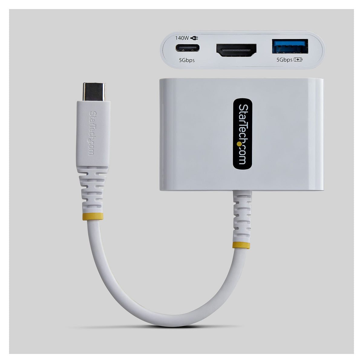 D StarTech USB-C zu HDMI Multiport Adapter mit 140W PD Ladeleistung 4K 60Hz HDMI USB 5Gbps Hub Mini Dock