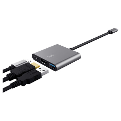 Trust Dalyx 3-in-1 Multiport USB-C Adapter - Dockingstation