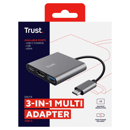 Trust Dalyx 3-in-1 Multiport USB-C Adapter - Dockingstation