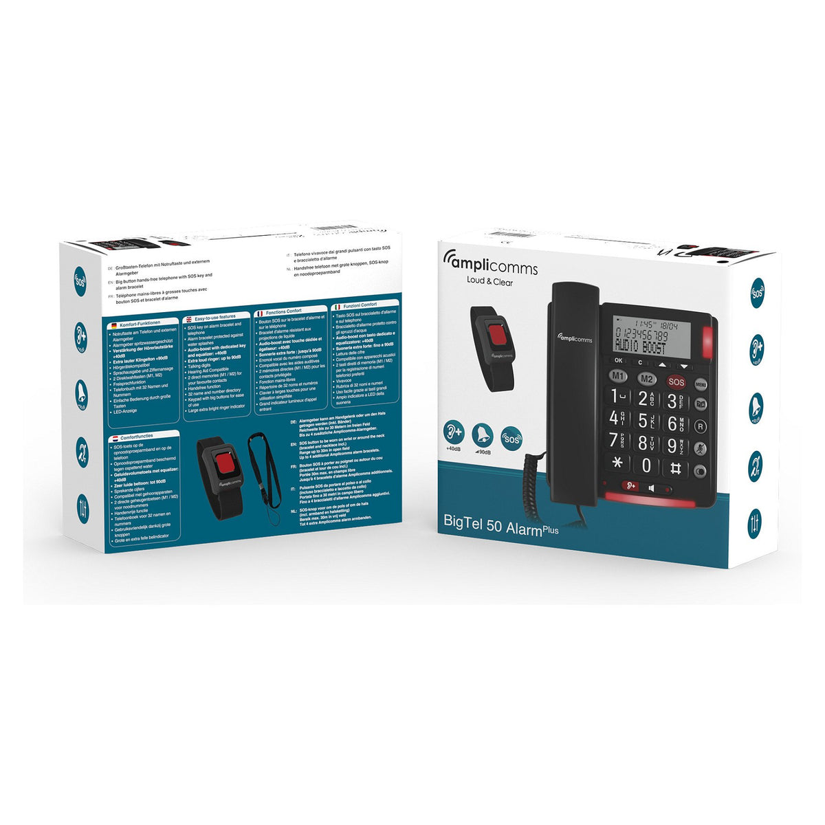 amplicomms BigTel 50 Alarm Plus Grotastentelefon/Fototasten