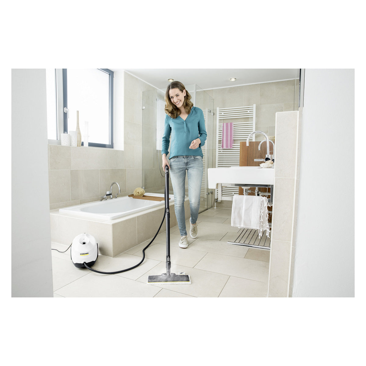 SC 3 Easy Fix (wei/schwarz, 1.900 Watt, mit Bodenreinigungsdse EasyFix)