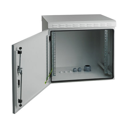 EFB 19" Wandgehäuse IP55, 20HE, Stahltr, Tiefe 600 mm, RAL7035